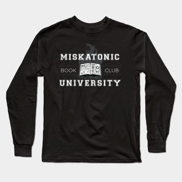 Miskatonic Uni Book Club Long Sleeve T-Shirt by andyhuntdesigns